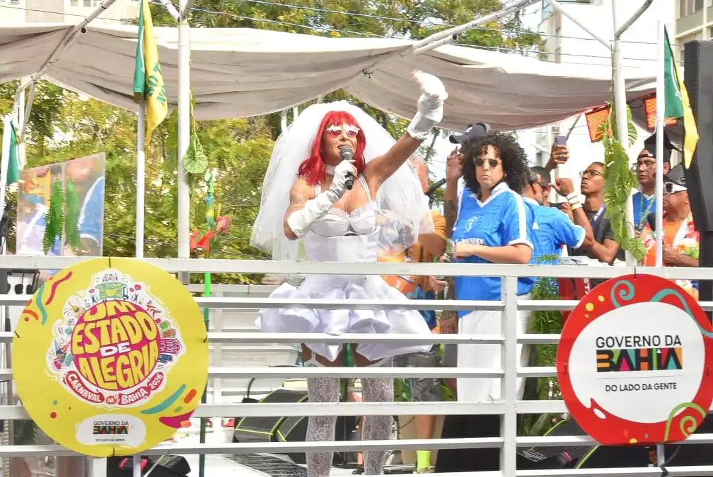 Imagem de Cantora Alinne Rosa homenageia Rita Lee em trio elétrico; Veja fotos